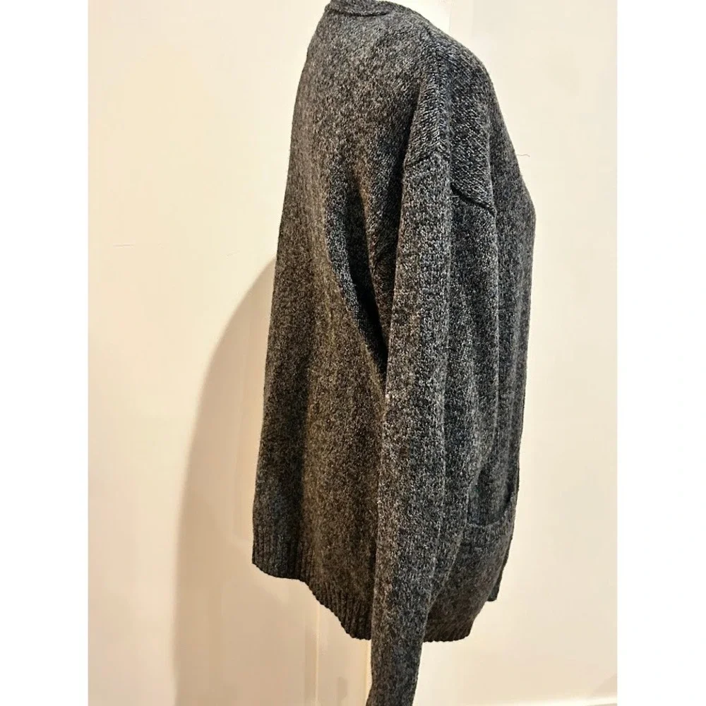 Pendleton Men's Shetland Wool Cardigan Sweater Dark Gray Button Front Pockets M‎